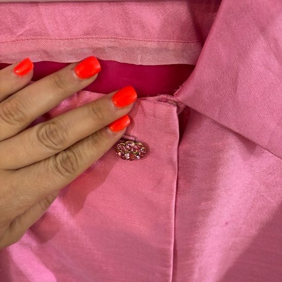 Unreal pink (slightly metallic ) 1960s 70s mod dress - Picture 2 of 8